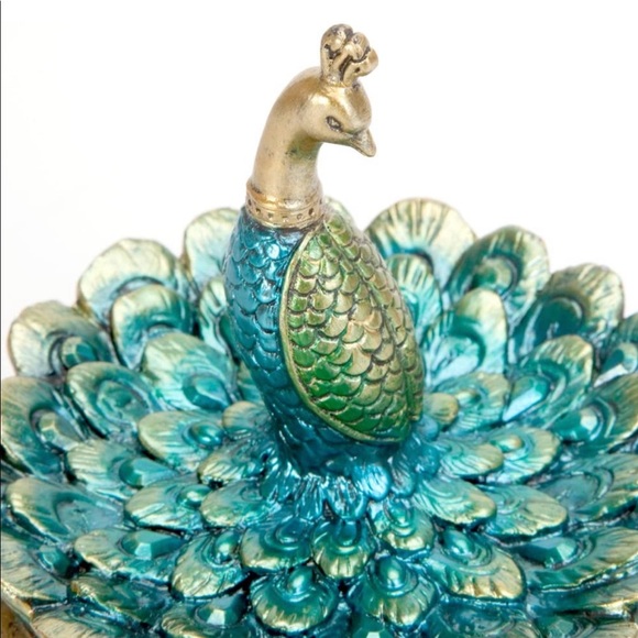 Peacock Trinket Jewlery Box - Picture 3 of 4